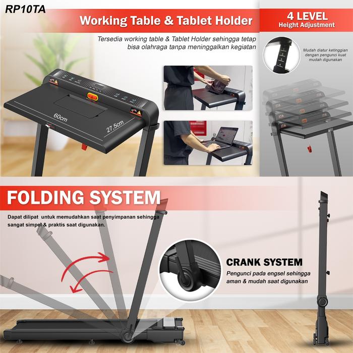TWEN RP10TA Running Pad Treadmill Listrik Portable Multifungsi Gambar produk 4