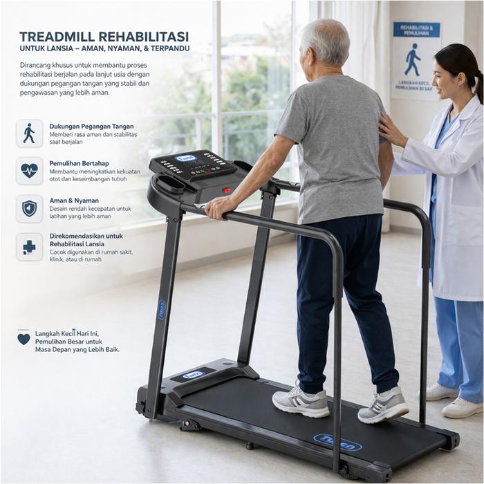 TWEN T200R Treadmill Rehabilitasi Listrik Portable Multifungsi Gambar produk 5