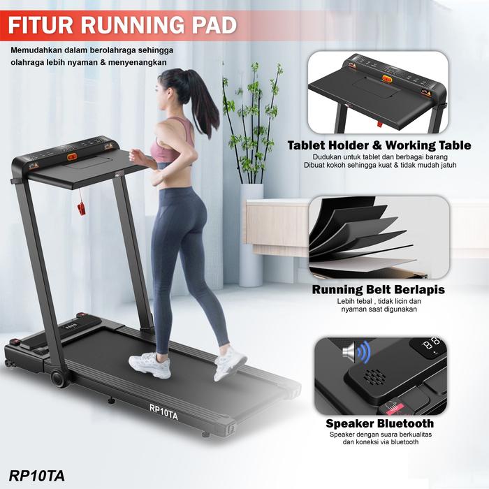 TWEN RP10TA Running Pad Treadmill Listrik Portable Multifungsi Gambar produk 3