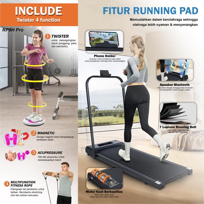 TWEN RP9New Running Pad Treadmill Listrik Portable Multifungsi Gambar produk 4