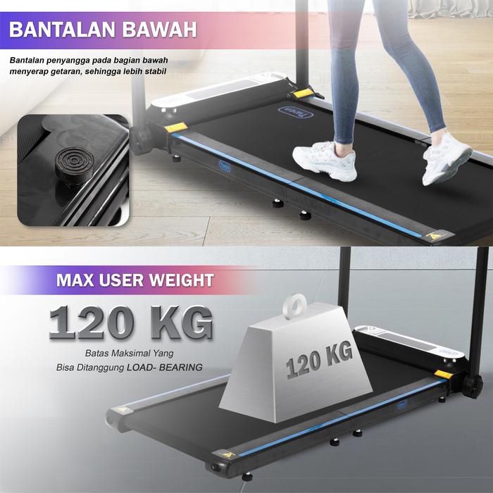 TWEN FT1H Running Pad Treadmill Listrik Portable Multifungsi Gambar produk 3