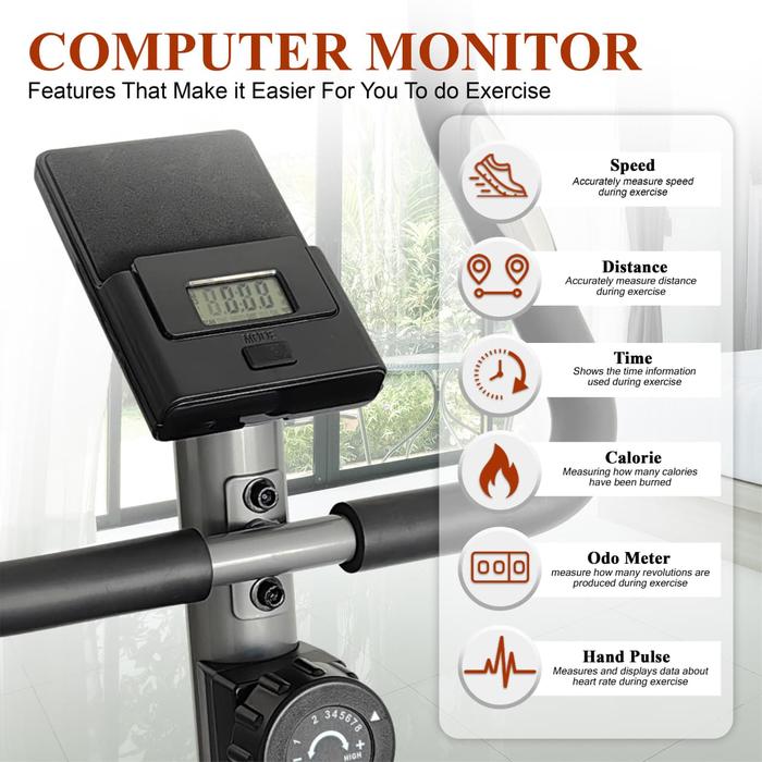 TWEN EB530 Alat Fitness Elliptical Crosstrainer Magnetic Bike - Gambar produk 2