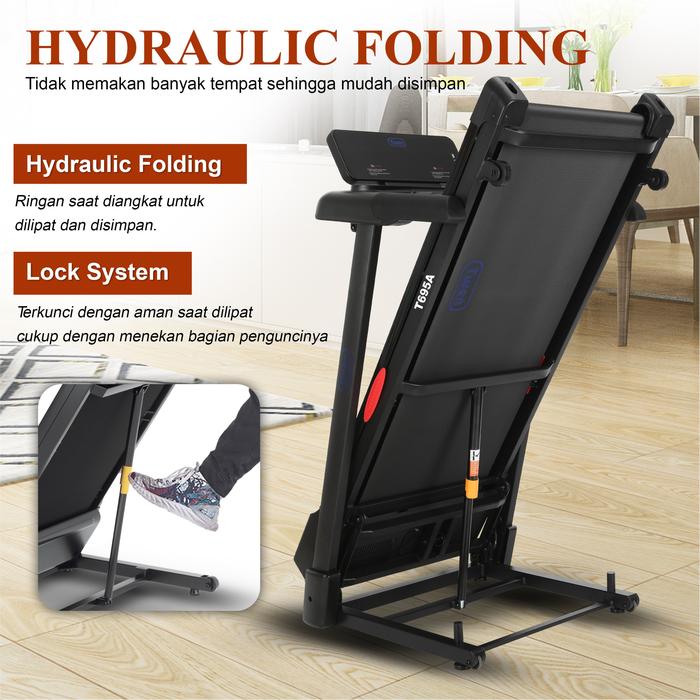 TWEN T695A Multi Treadmill Listrik Multifungsi Portable Treadmil Gambar produk 4