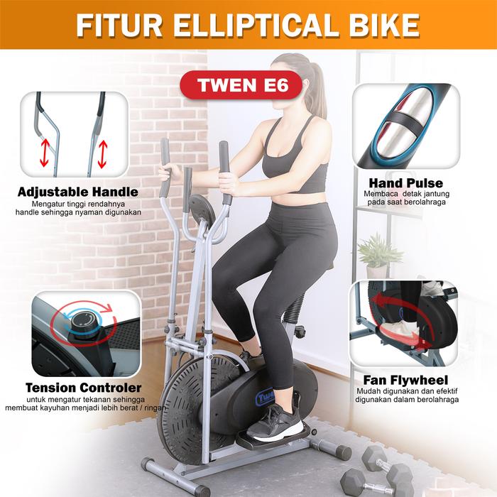 Twen E4N Orbitrack Tracer Elliptical Bike Sepeda Fitness Statis Gambar produk 4