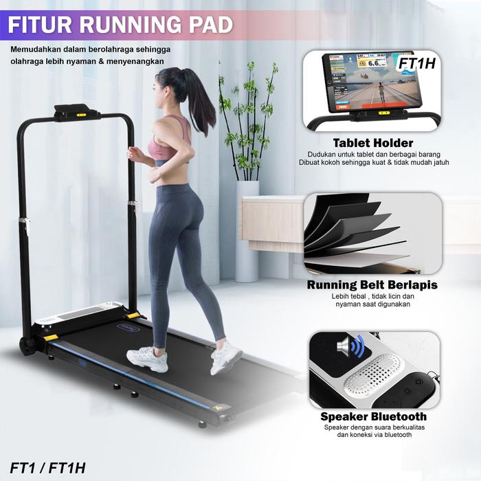 TWEN FT1 Running Pad Treadmill Listrik Portable Multifungsi Gambar produk 4
