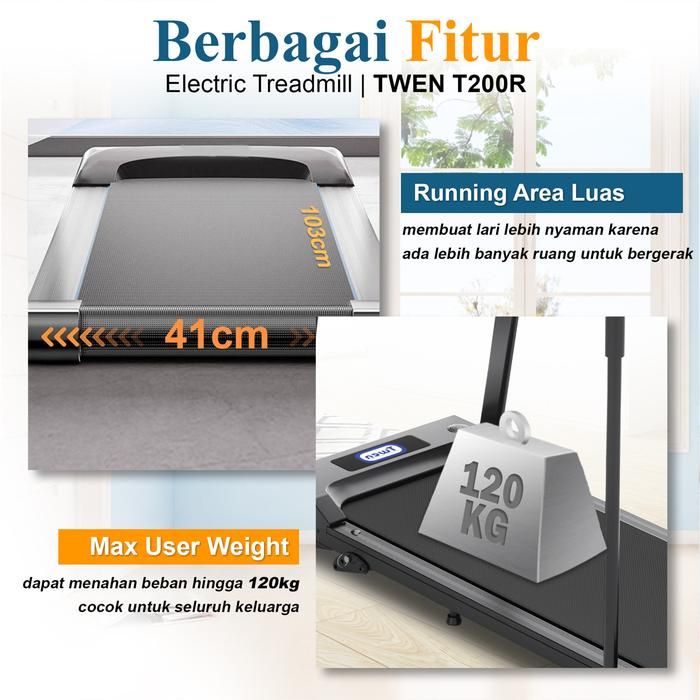 TWEN T200R Treadmill Rehabilitasi Listrik Portable Multifungsi Gambar produk 8