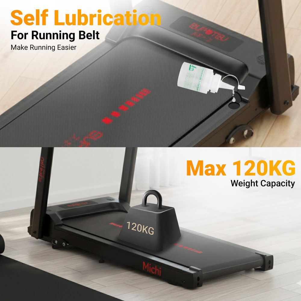 SUPOTSU Michi Silver Treadmill Listrik Portable Multifungsi Gambar produk 8